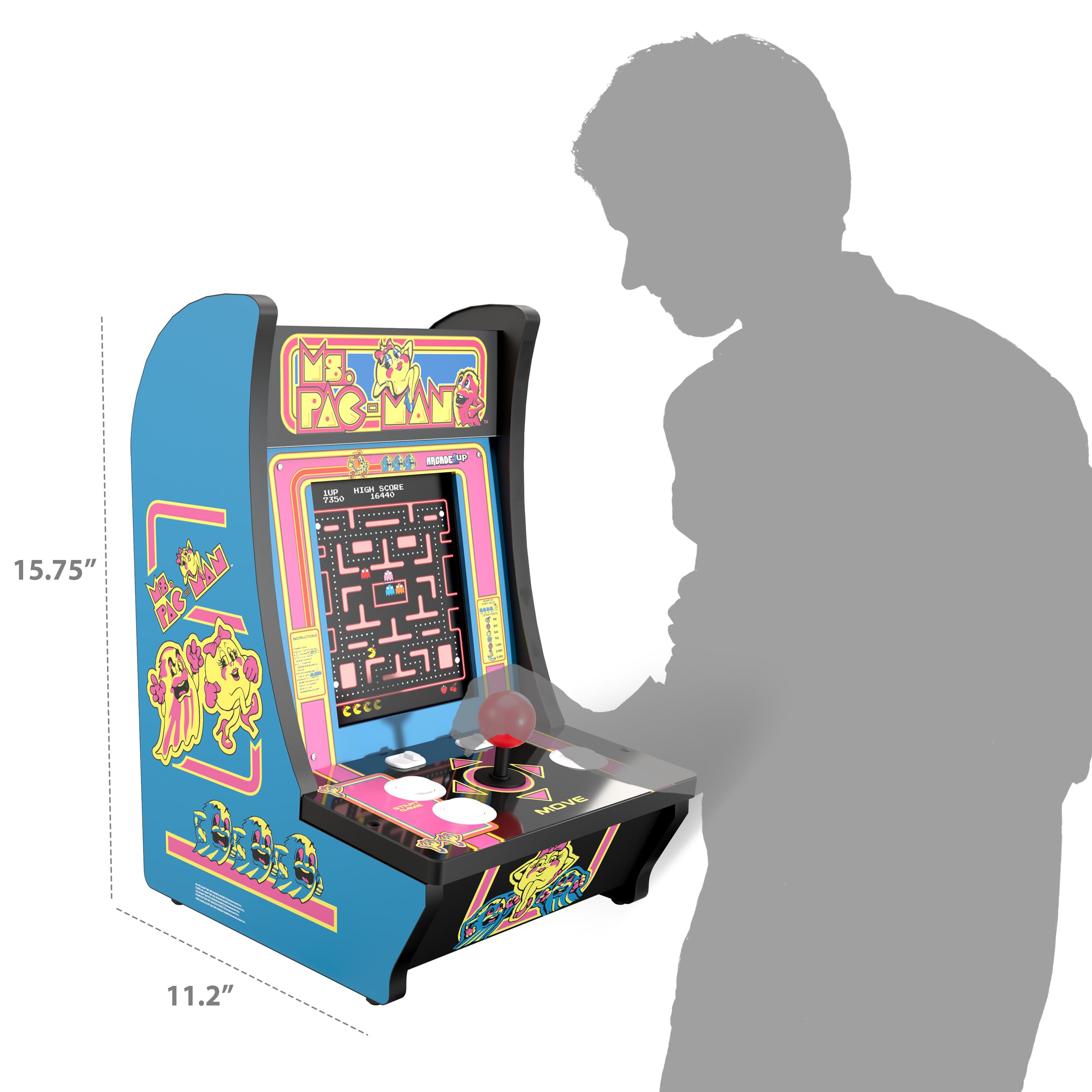 Arcade1Up Ms. PAC-Man Countercade, Built for Your Home, 1